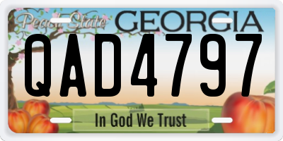 GA license plate QAD4797