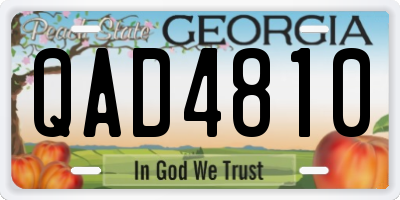 GA license plate QAD4810