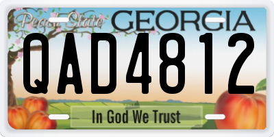 GA license plate QAD4812