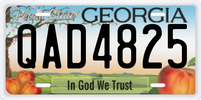 GA license plate QAD4825