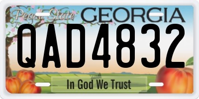 GA license plate QAD4832