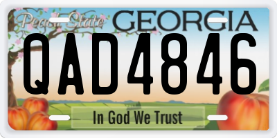 GA license plate QAD4846