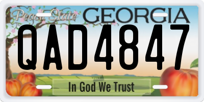 GA license plate QAD4847