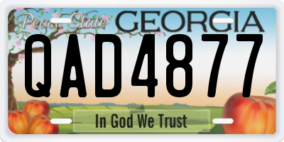 GA license plate QAD4877