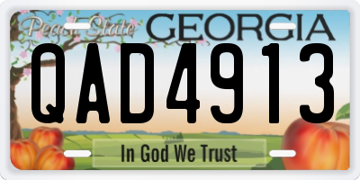 GA license plate QAD4913