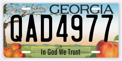 GA license plate QAD4977