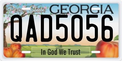 GA license plate QAD5056