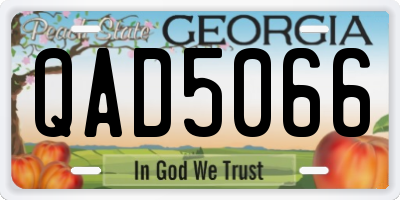 GA license plate QAD5066