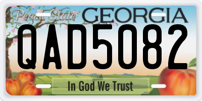 GA license plate QAD5082