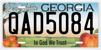 GA license plate QAD5084