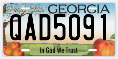 GA license plate QAD5091