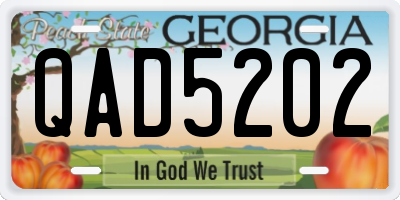 GA license plate QAD5202