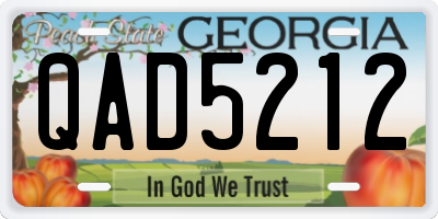 GA license plate QAD5212