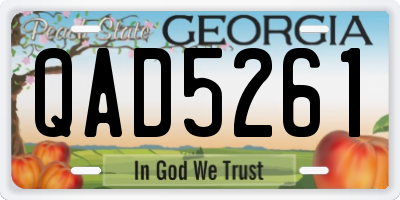 GA license plate QAD5261