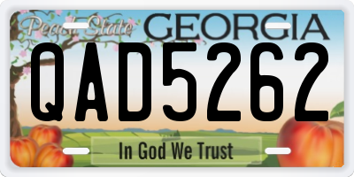 GA license plate QAD5262