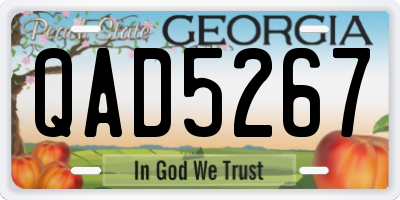 GA license plate QAD5267