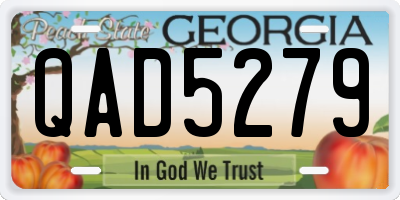 GA license plate QAD5279