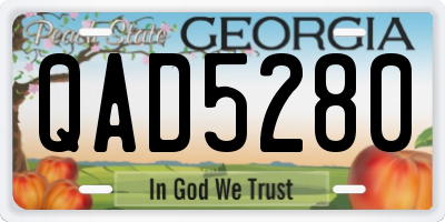 GA license plate QAD5280