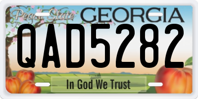 GA license plate QAD5282