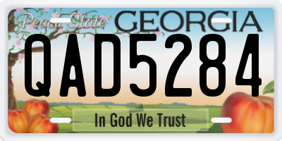 GA license plate QAD5284