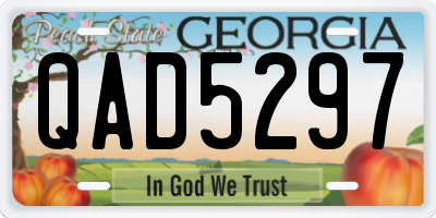 GA license plate QAD5297