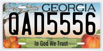 GA license plate QAD5556