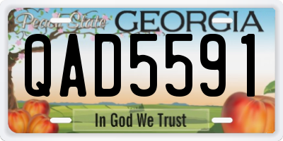 GA license plate QAD5591