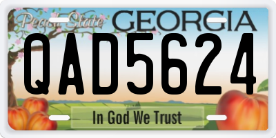 GA license plate QAD5624