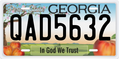 GA license plate QAD5632