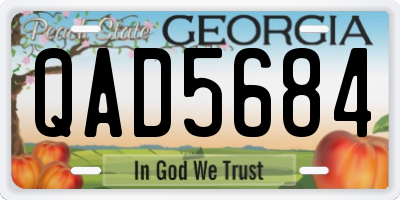 GA license plate QAD5684