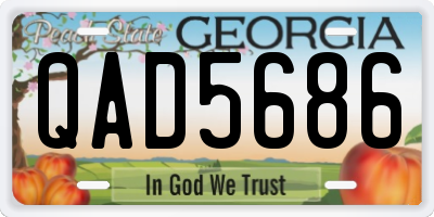 GA license plate QAD5686