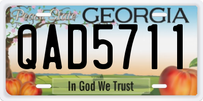 GA license plate QAD5711