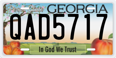 GA license plate QAD5717