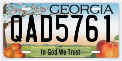 GA license plate QAD5761