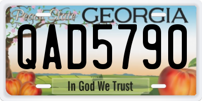 GA license plate QAD5790