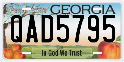 GA license plate QAD5795