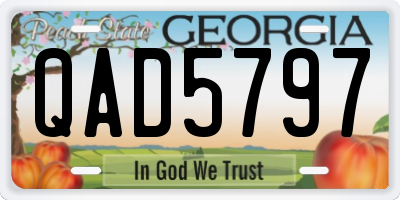 GA license plate QAD5797