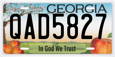 GA license plate QAD5827