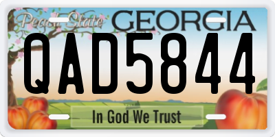 GA license plate QAD5844