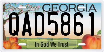 GA license plate QAD5861