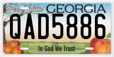 GA license plate QAD5886