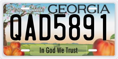 GA license plate QAD5891
