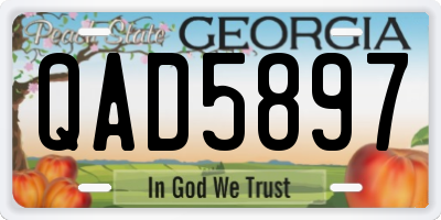 GA license plate QAD5897