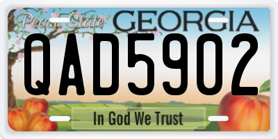 GA license plate QAD5902