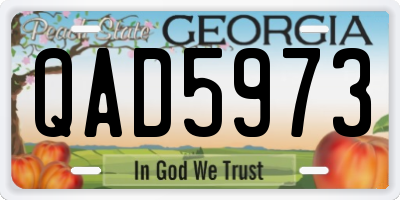 GA license plate QAD5973