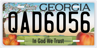 GA license plate QAD6056