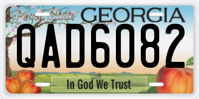 GA license plate QAD6082