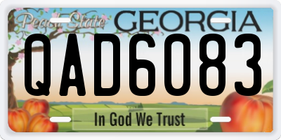 GA license plate QAD6083