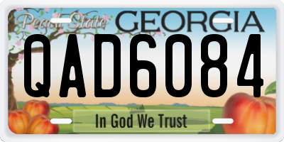GA license plate QAD6084