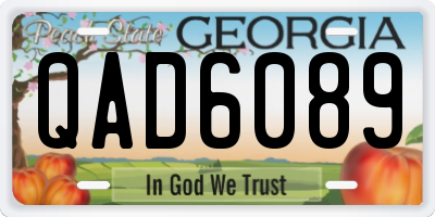 GA license plate QAD6089